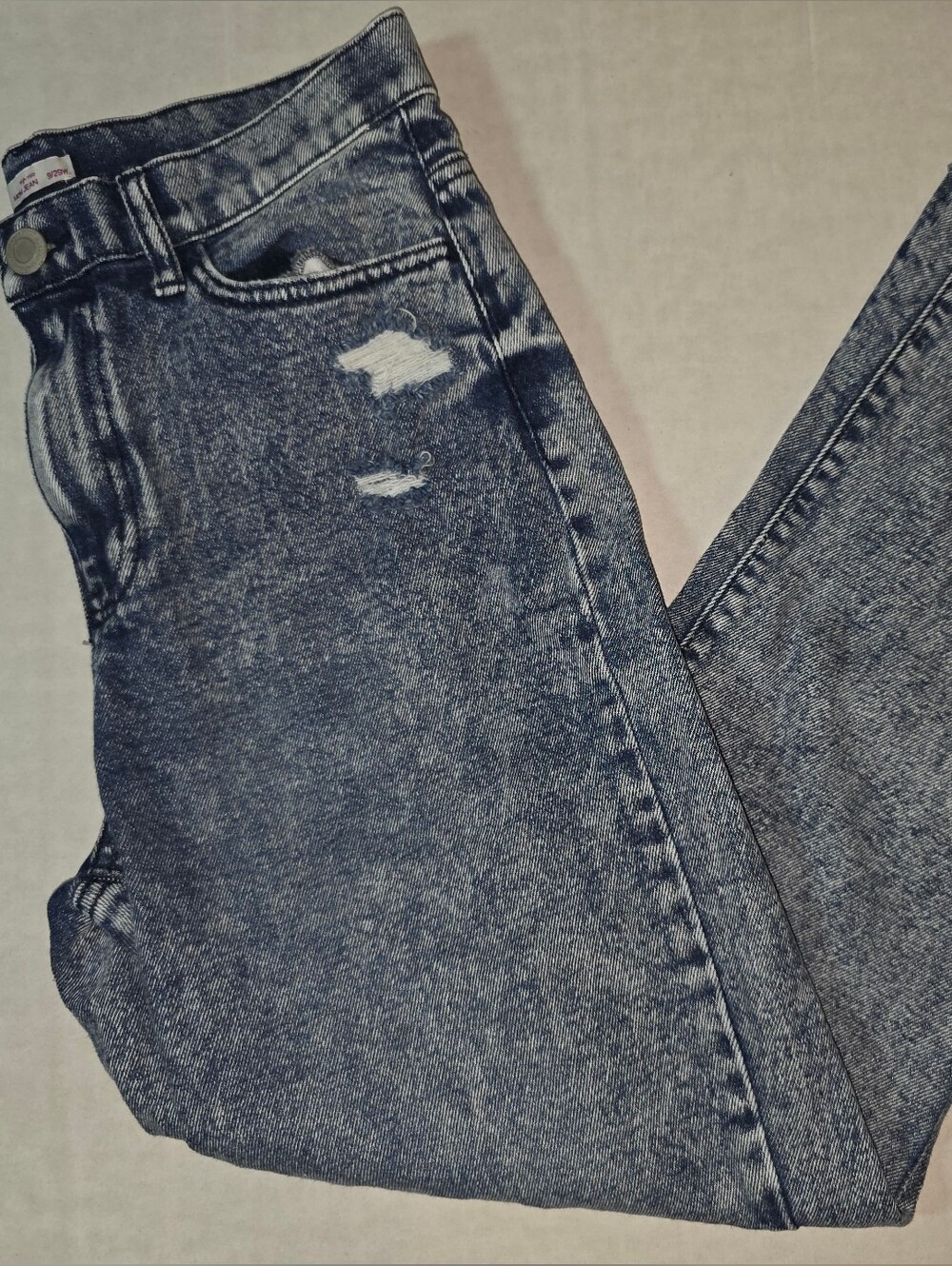 Retro Vibe Women’s Blue Washed Denim Jeans